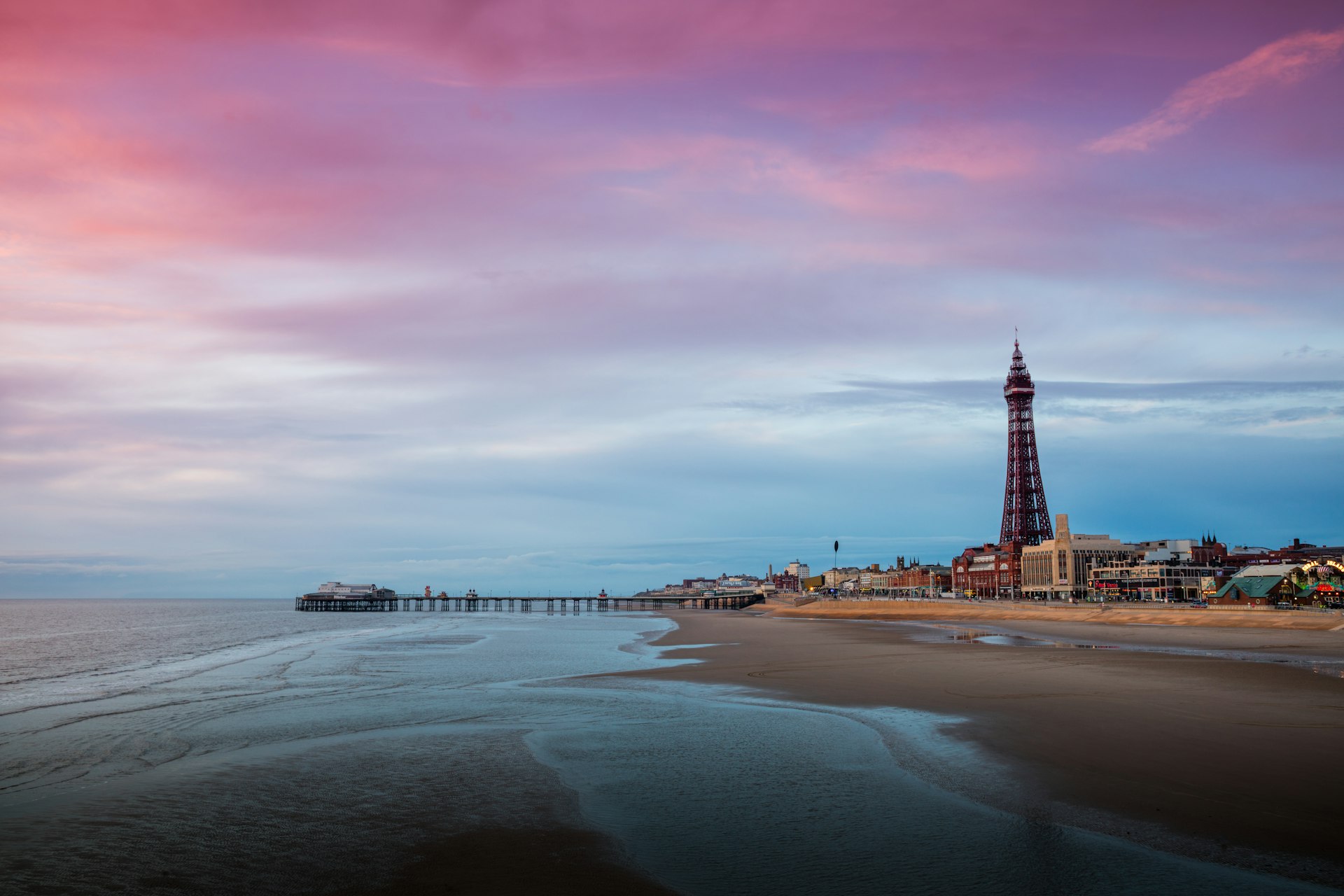 Blackpool Tower at sunset